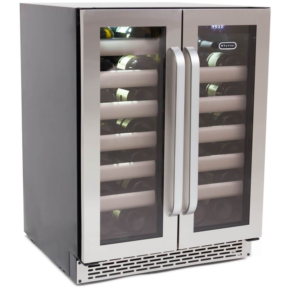 Whynter Elite 40 Bottle Seamless Stainless Steel Door Wine Cooler BWR-401DS