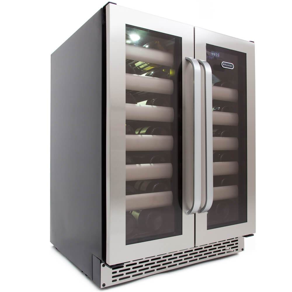 Whynter Elite 40 Bottle Seamless Stainless Steel Door Wine Cooler BWR-401DS