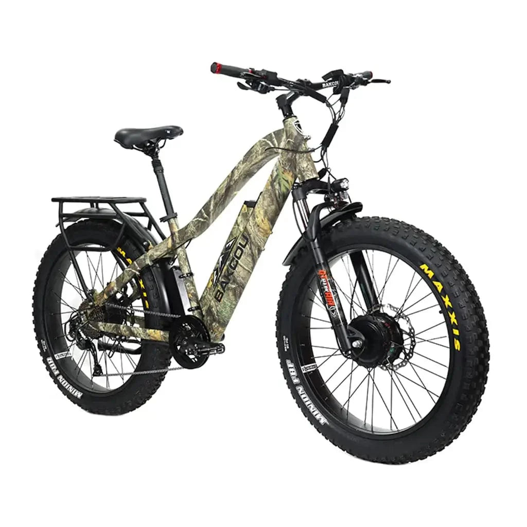 Bakcou Kodiak AWD 500W 48V 25ah Fat Tire Electric Hunting Bike