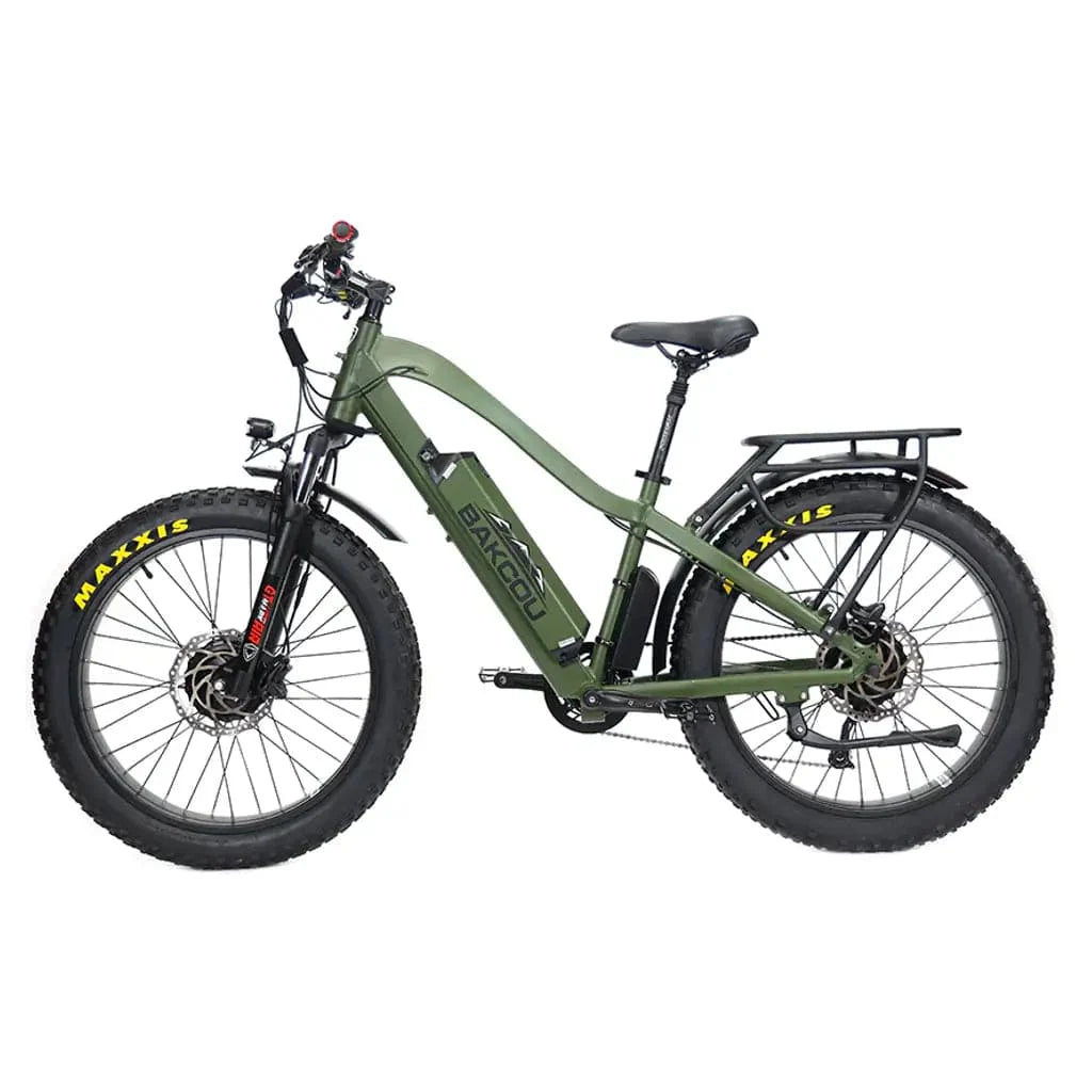 Bakcou Kodiak AWD 500W 48V 25ah Fat Tire Electric Hunting Bike