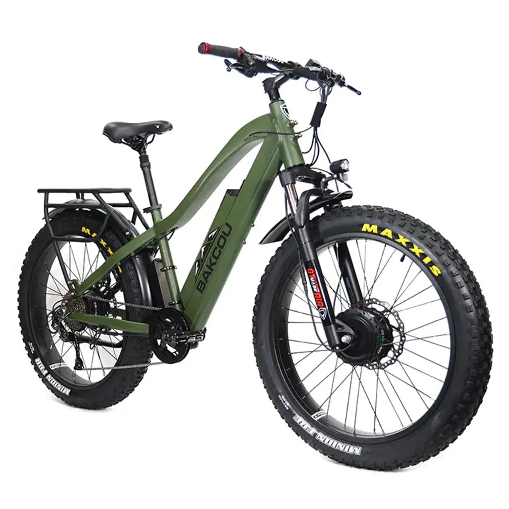 Bakcou Kodiak AWD 500W 48V 25ah Fat Tire Electric Hunting Bike