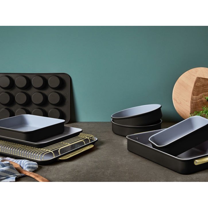 Caraway Complete Bakeware Set in Black with Gold Accents - Backyard Provider