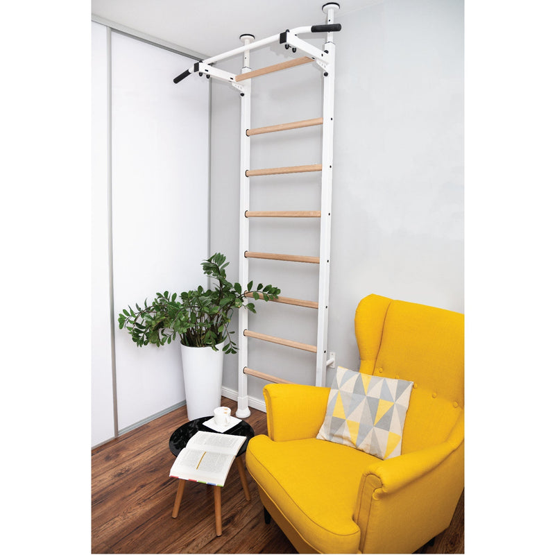 BenchK Steel Swedish Ladder Floor-to-Ceiling White