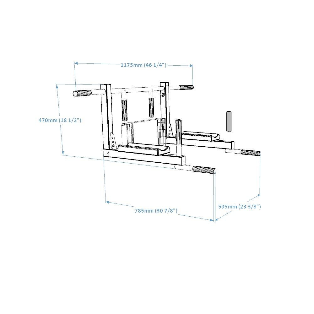 BenchK Pull Up Bar & Dip Bar 2-IN-1