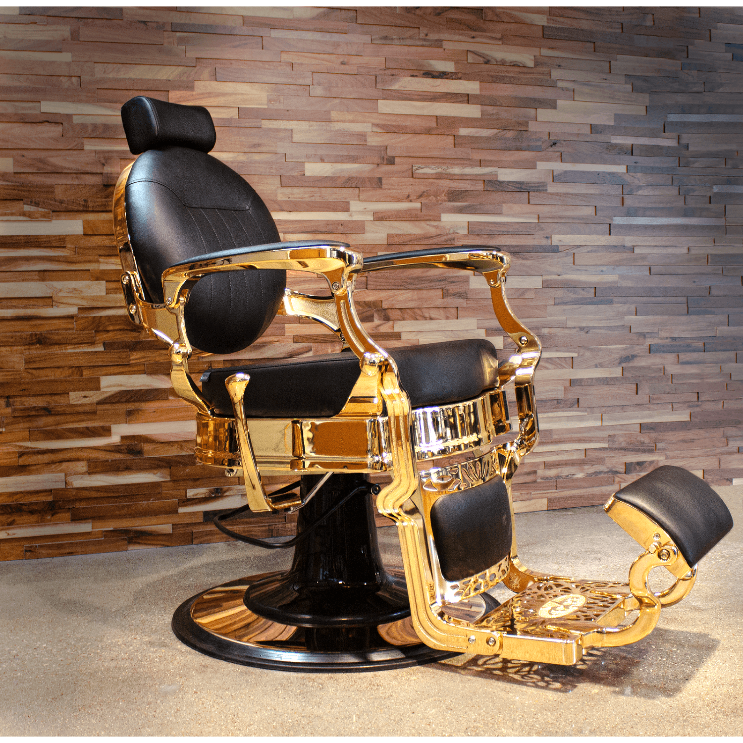 MCKINLEY BARBER CHAIR - HON-BBCHR-52022-BLKGLD