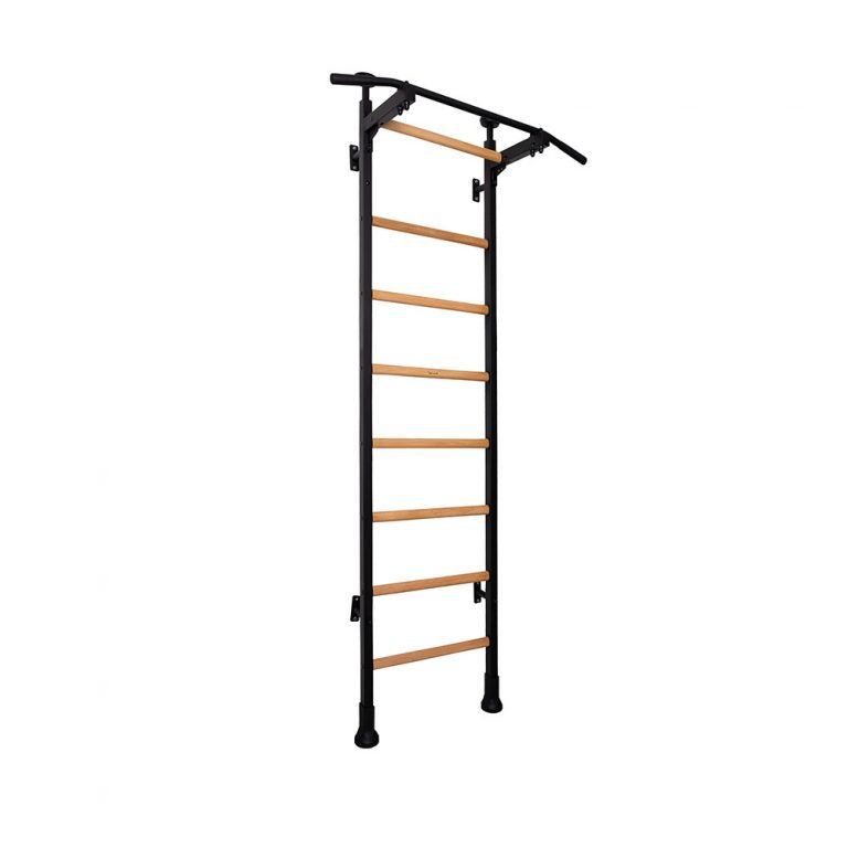 BenchK Steel Swedish Ladder Floor-to-Ceiling Black
