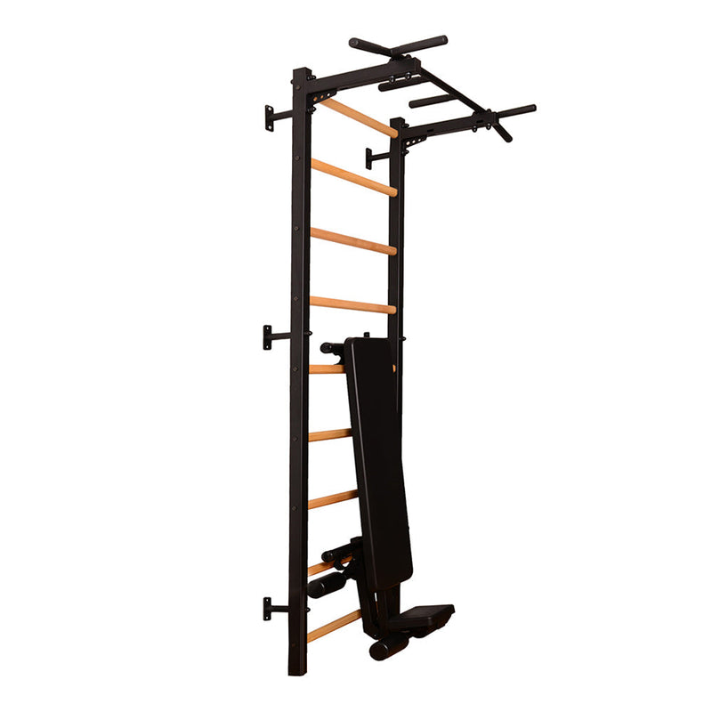 BenchK Swedish Ladder w/ Bench - Black - 5903317830597