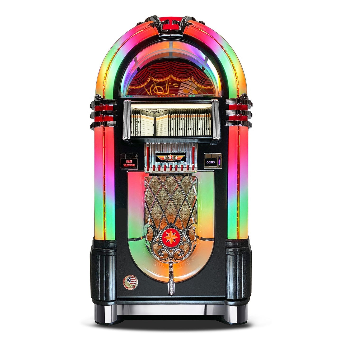 Rock-Ola Bubbler CD Jukebox In Black - CD8E-BLK