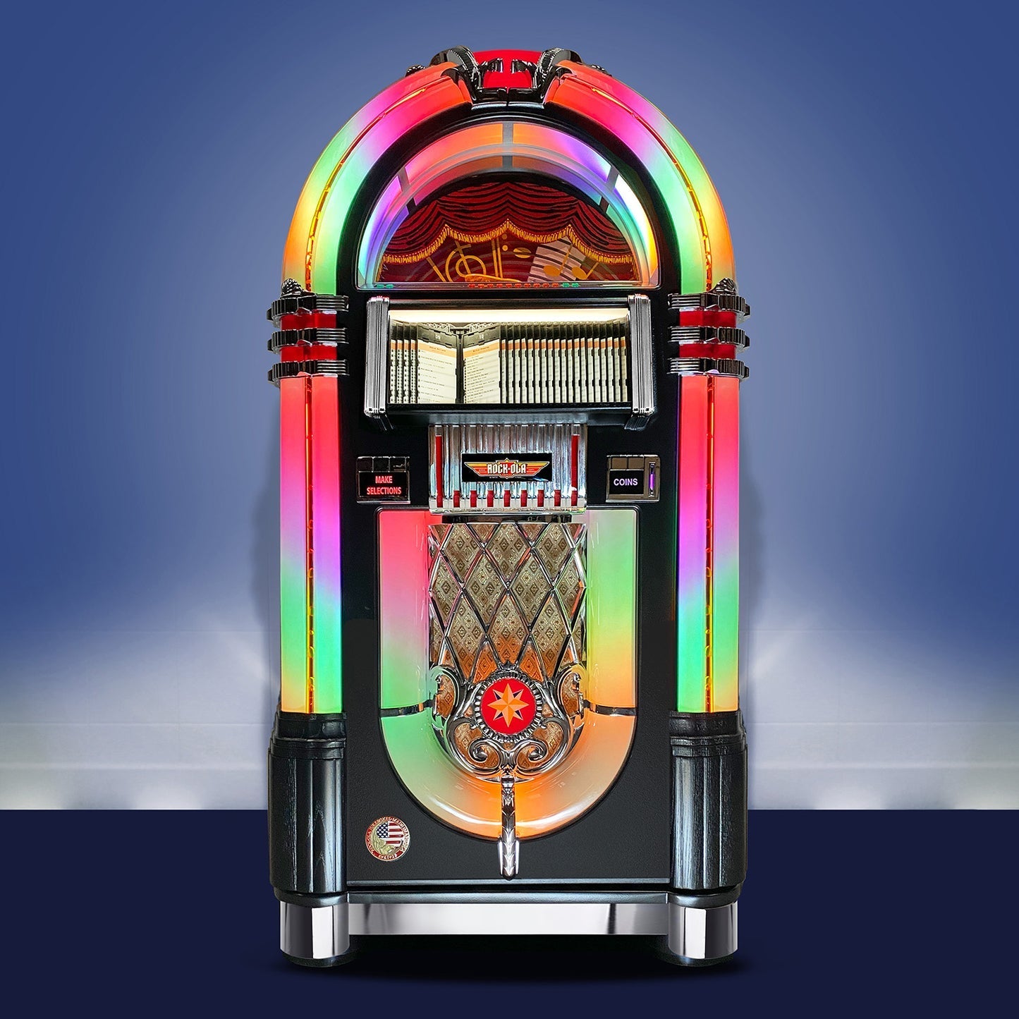 Rock-Ola Bubbler CD Jukebox In Black - CD8E-BLK