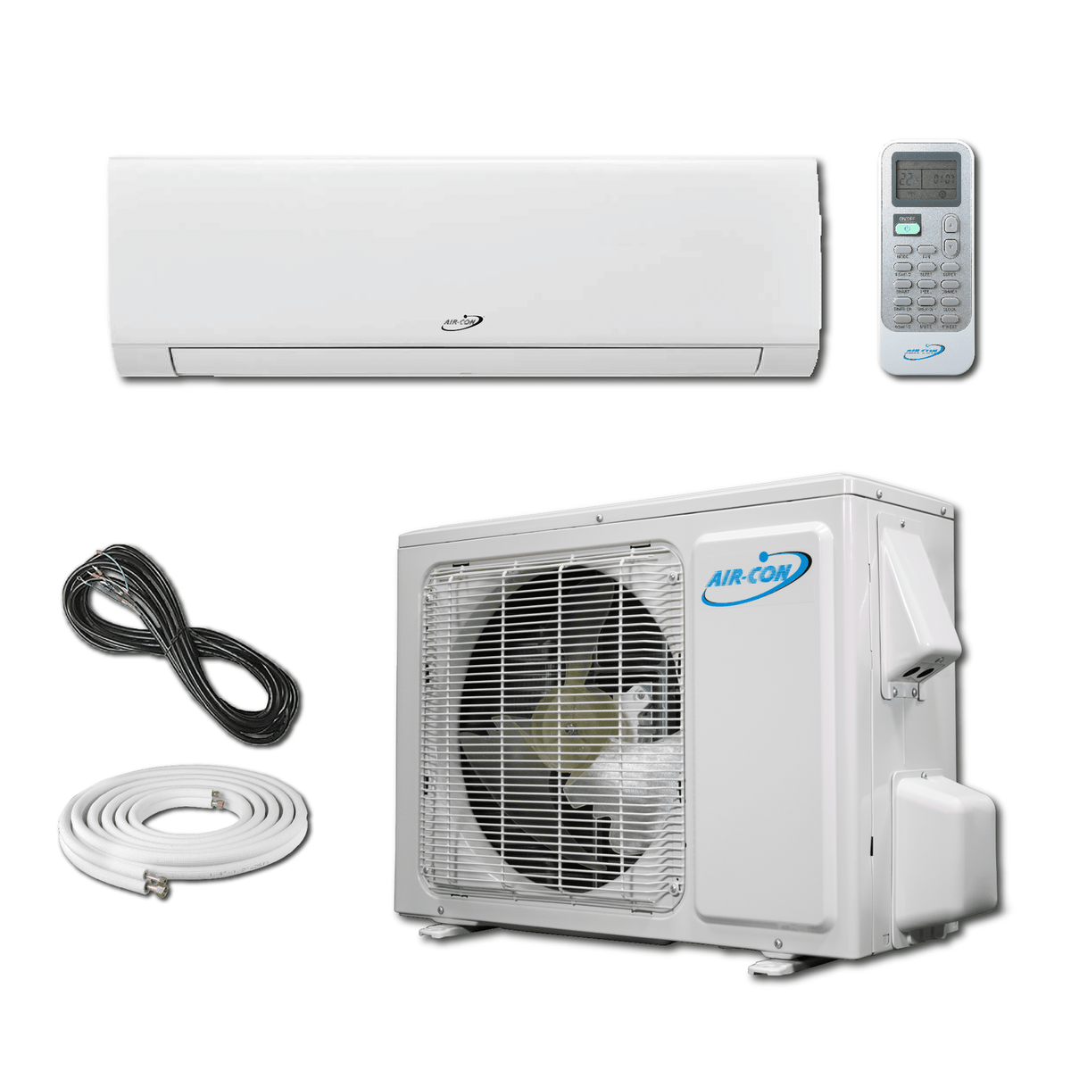 Air-Con Blue Hyper 9000 BTU 26 SEER Hyper Heat Mini Split Air Conditioner 15ft Lineset & Wiring