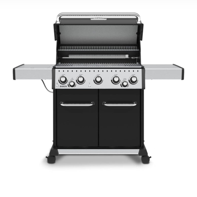 Broil King 63" 5-Burner Black Baron 590 Pro Gas Grill w/ Side Burner & Rear Rotisserie Burner - 876244 LP