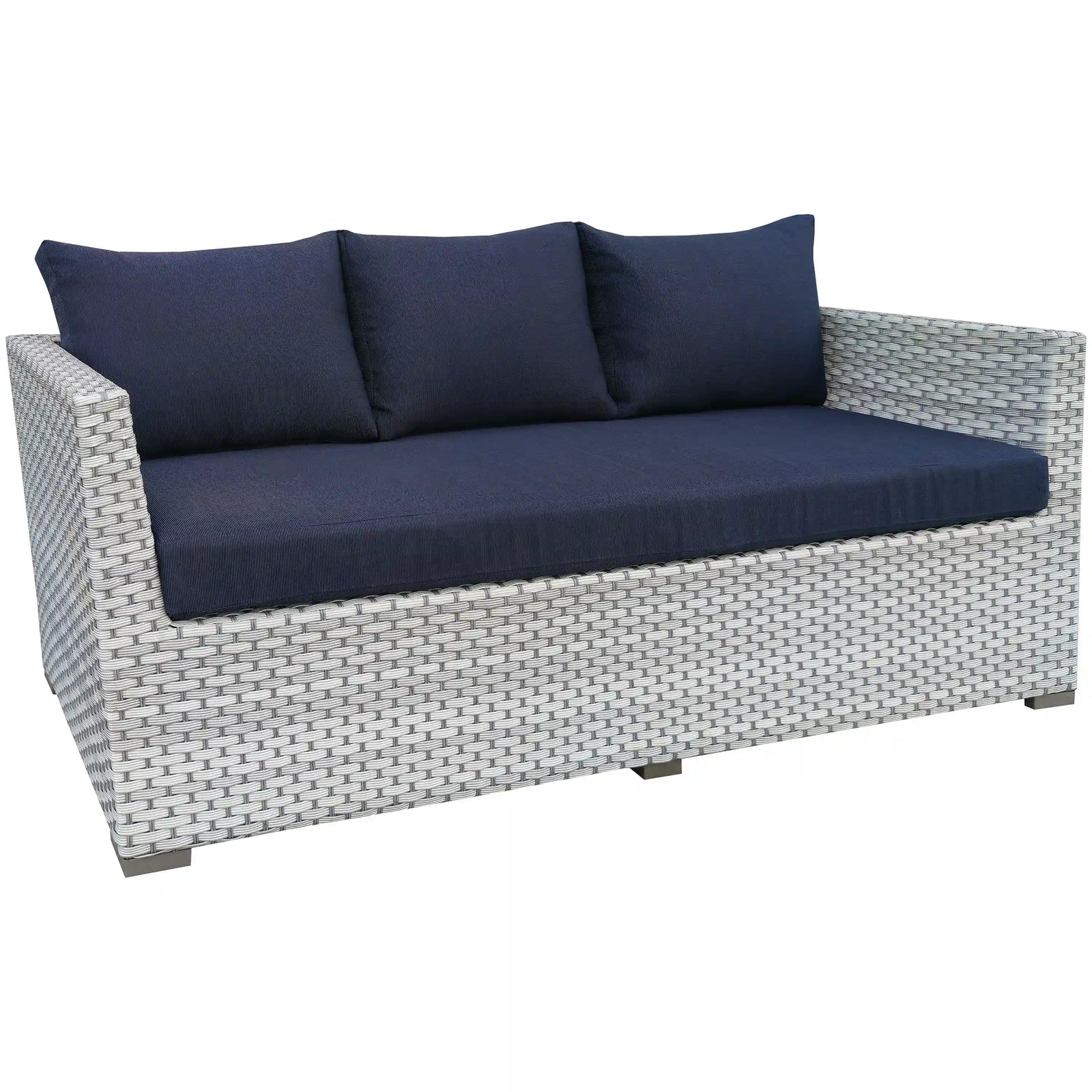 Deko Living Outdoor Wicker Patio Sofa & Ottoman Set with Adjustable Table Height - COP30010