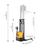 Apollolift Powered Forklift Full Electric Walkie Stacker 2640lbs Cap. Straddle Legs. 118" lifting A-3042 - Backyard Provider