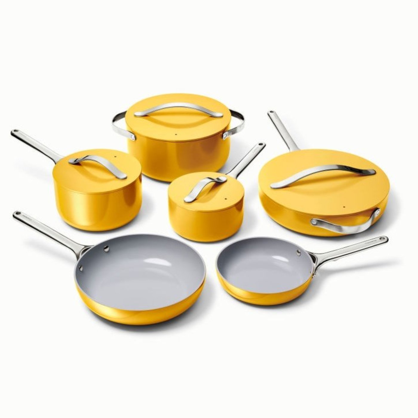 Caraway Deluxe Cookware Set in Marigold