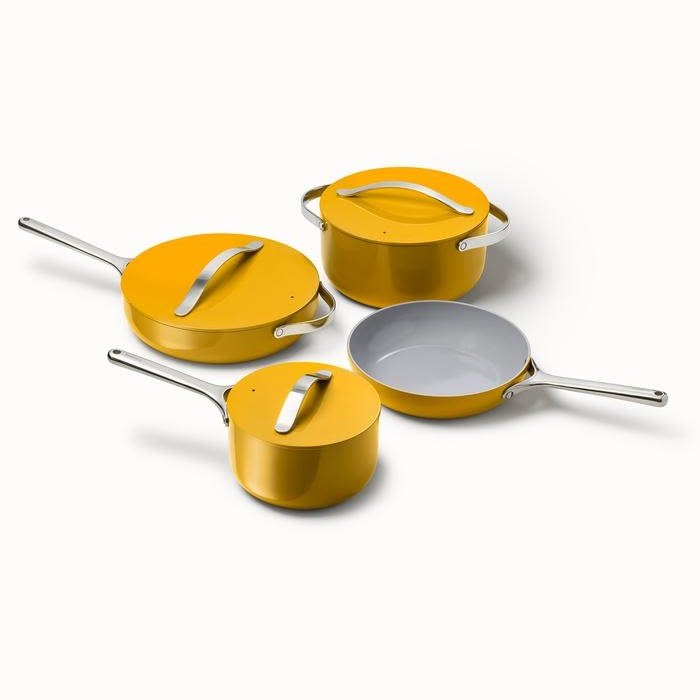 Caraway Deluxe Cookware Set in Marigold - Backyard Provider