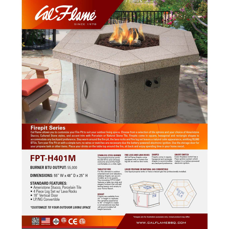 Cal Flame FPT-H401M Fire Pit