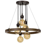 Cal Lighting 60W X 5 Martos Metal/Wood Chandelier FX-3687-5