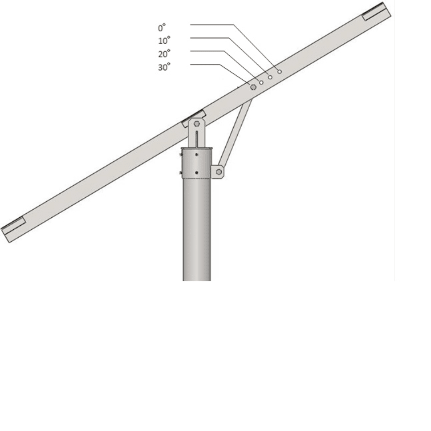 Aims Power 250-330 Watt Solar Pole Mount Racks for 6 Panels