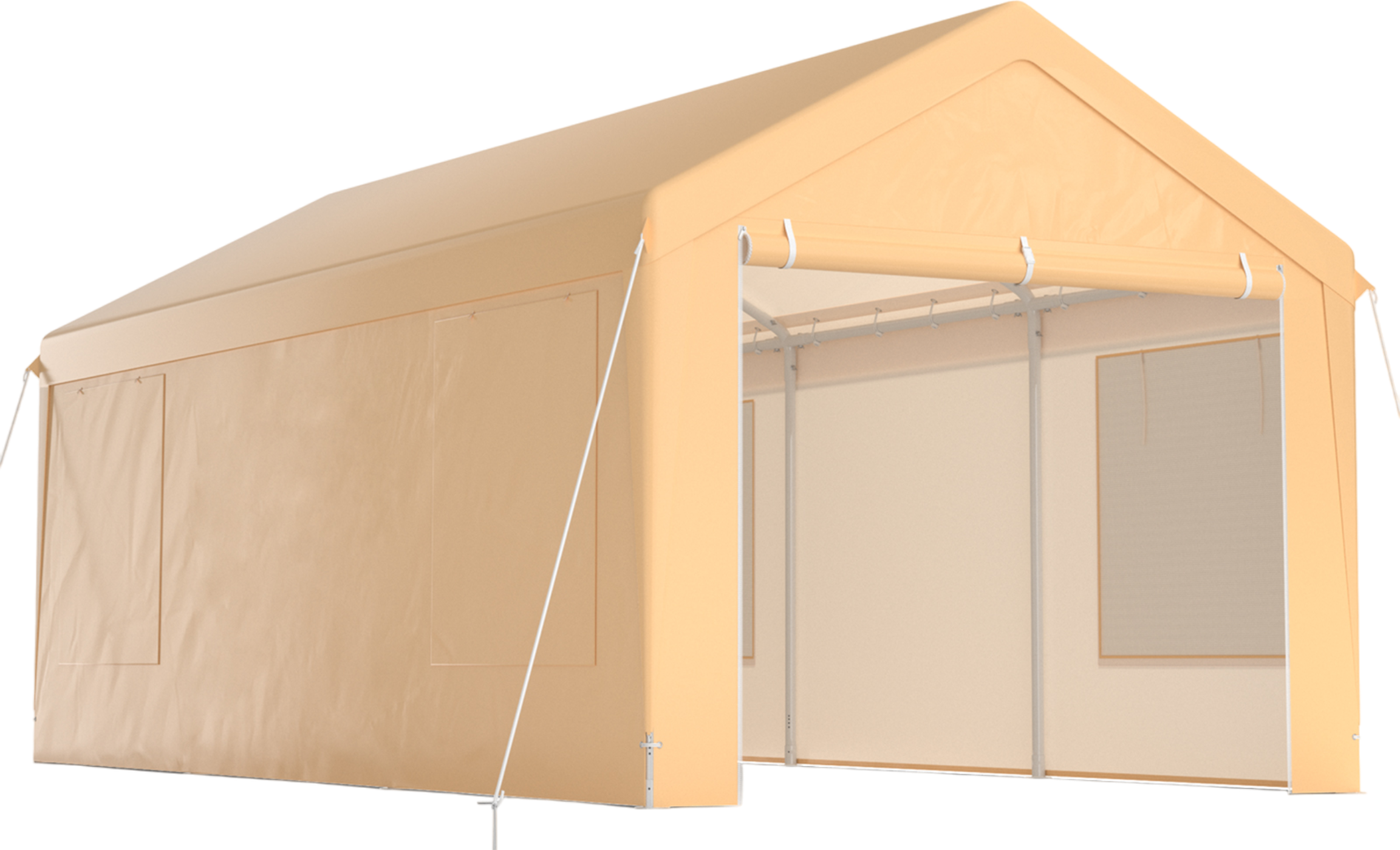 Costway Heavy-Duty Carport 10 x 20 Ft with Removable Sidewalls New - AW10007YW