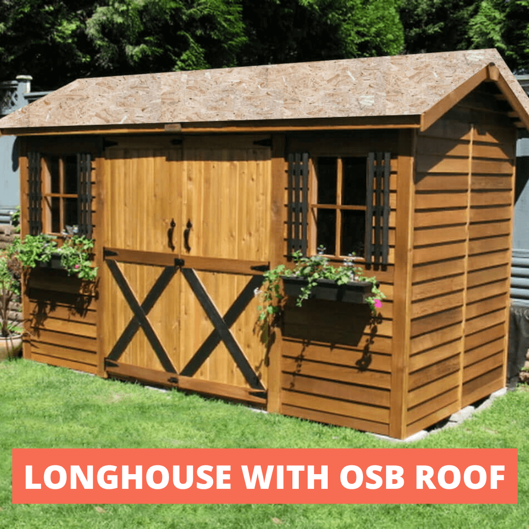 Cedarshed Longhouse Gable Style Double Door Shed - LH126