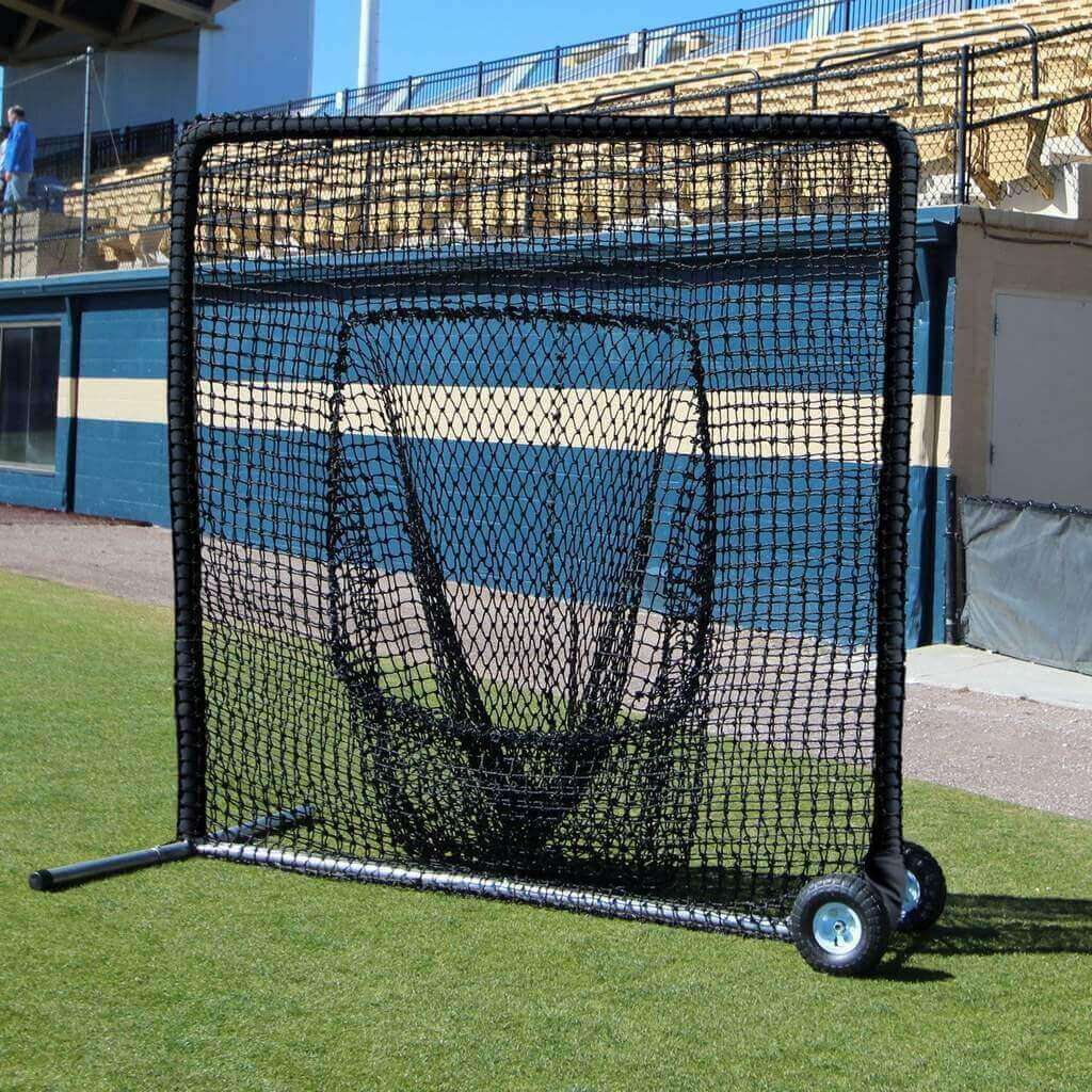 Cimarron Sports Premier 7'x7' Sock Net With #84 Netting And Wheel Kit