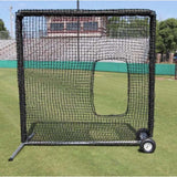 Cimarron Sports Premier 7'x7' Softball Net With #84 Netting And Wheel Kit