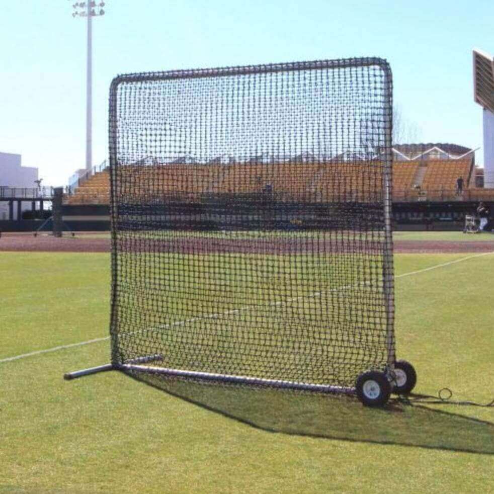 Cimarron Sports Premier 8'x 8' Fielder's Screen With #84 Net And Wheel Kit