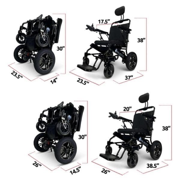 ComfyGo Majestic IQ-9000 Remote Controlled Folding Power Wheelchair - IQ-9000 - Backyard Provider