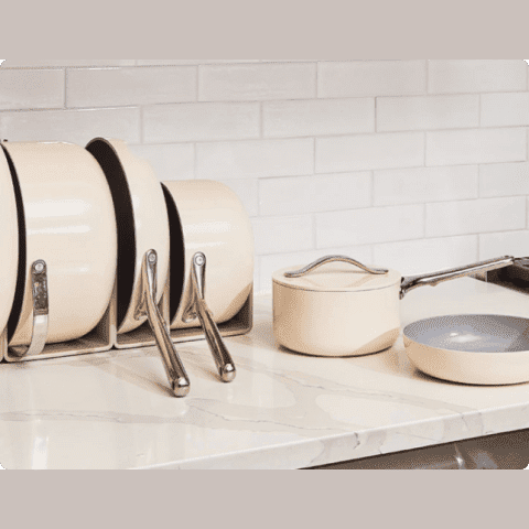 Caraway Deluxe Cookware Set in Cream - Backyard Provider