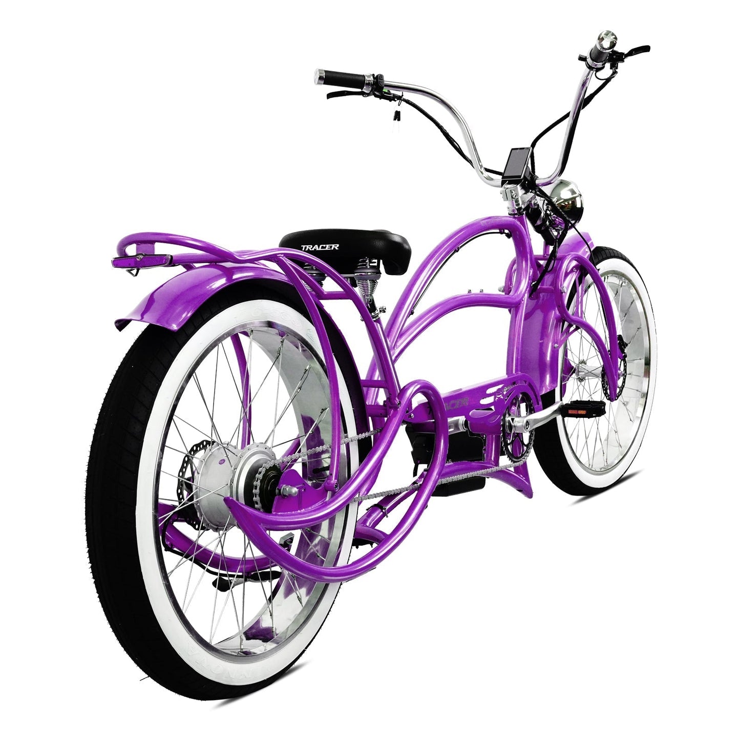Tracer 800W Beyond Pro Stretch Classic Chopper Electric Bike - MB-EB-BEYOND Pro-BK - MB-EB-BEYOND Pro-BK