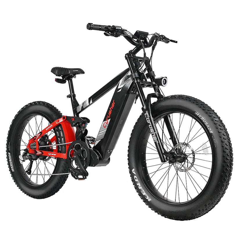 Cyrusher Sport Ranger Mountain All Terrain Air Shock Full Suspension Electric Bike