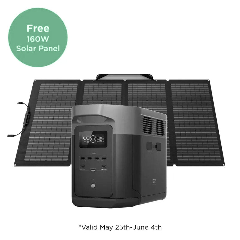 EcoFlow DELTA 2 Max Solar Generator Get a free 160W Solar Panel - D2M-US-160W