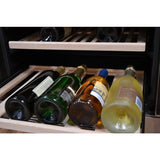 Newair - 27” 160-Bottle Dual-Zone Built-in/Freestanding Stainless Steel Wine Fridge AWR-1600DB - w/ Smooth Rolling Shelves