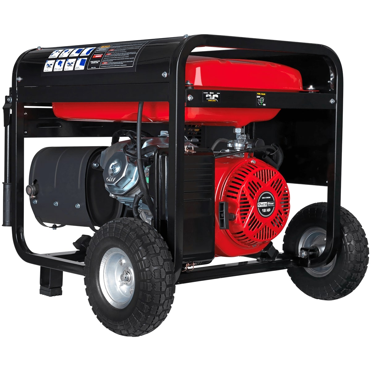 DuroStar 10000-Watt 440cc Portable Gas Generator w/ Electric Start and Wheel Kit - DS10000E