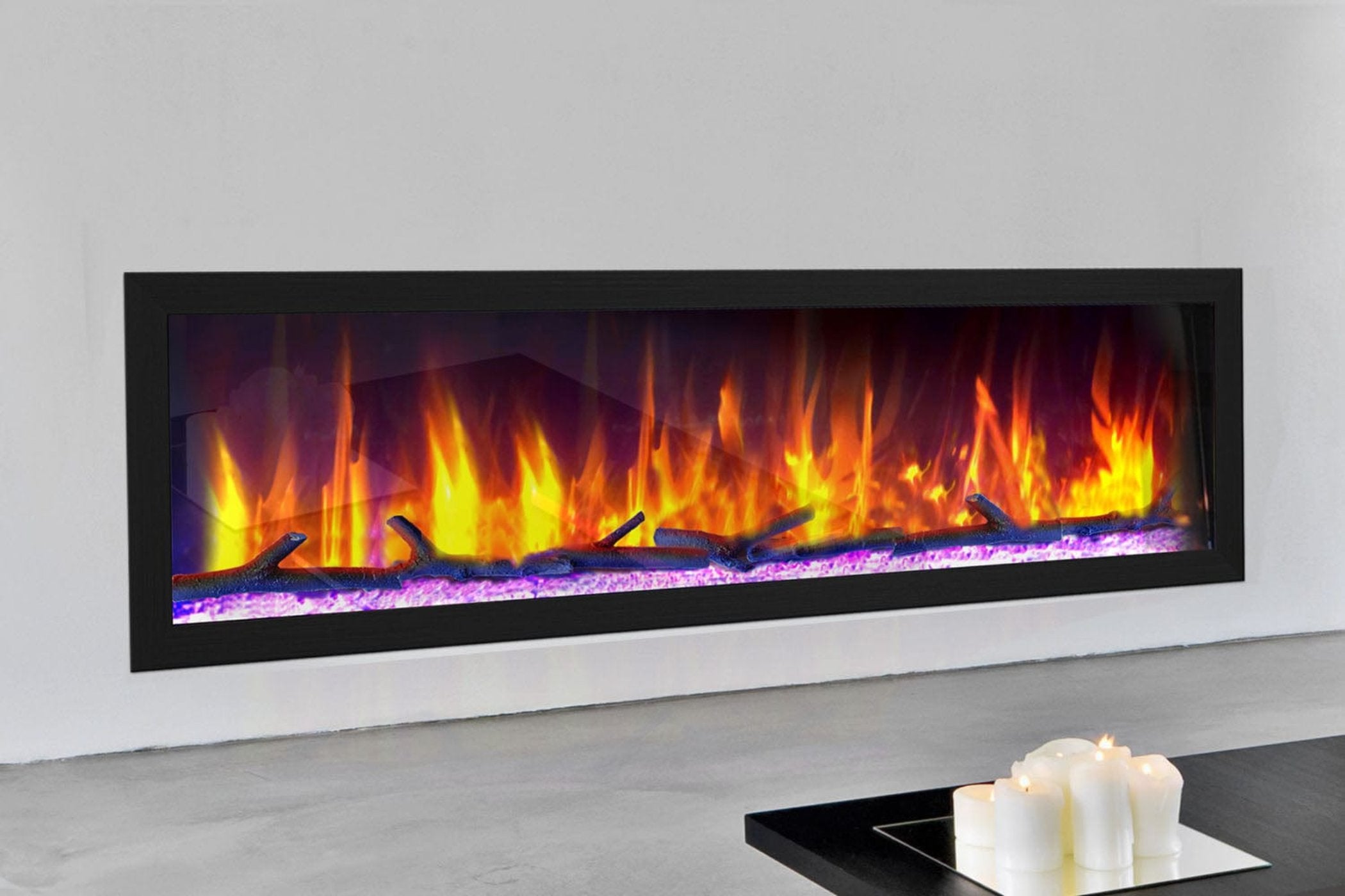 Dynasty Cascade 64'' Recessed Linear Electric Fireplace - DY-BTX64