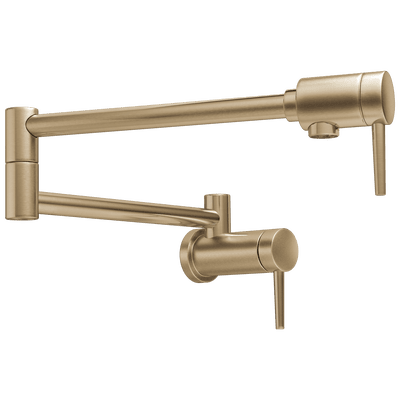 Delta Wall Mount Contemporary Pot Filler in in Champagne Bronze - 1165LF-CZ