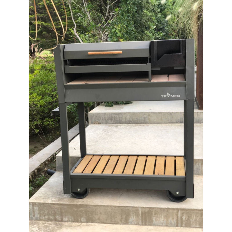 Tromen 39 Inch Freestanding Open Fire Argentine Grill - CRIOLLA