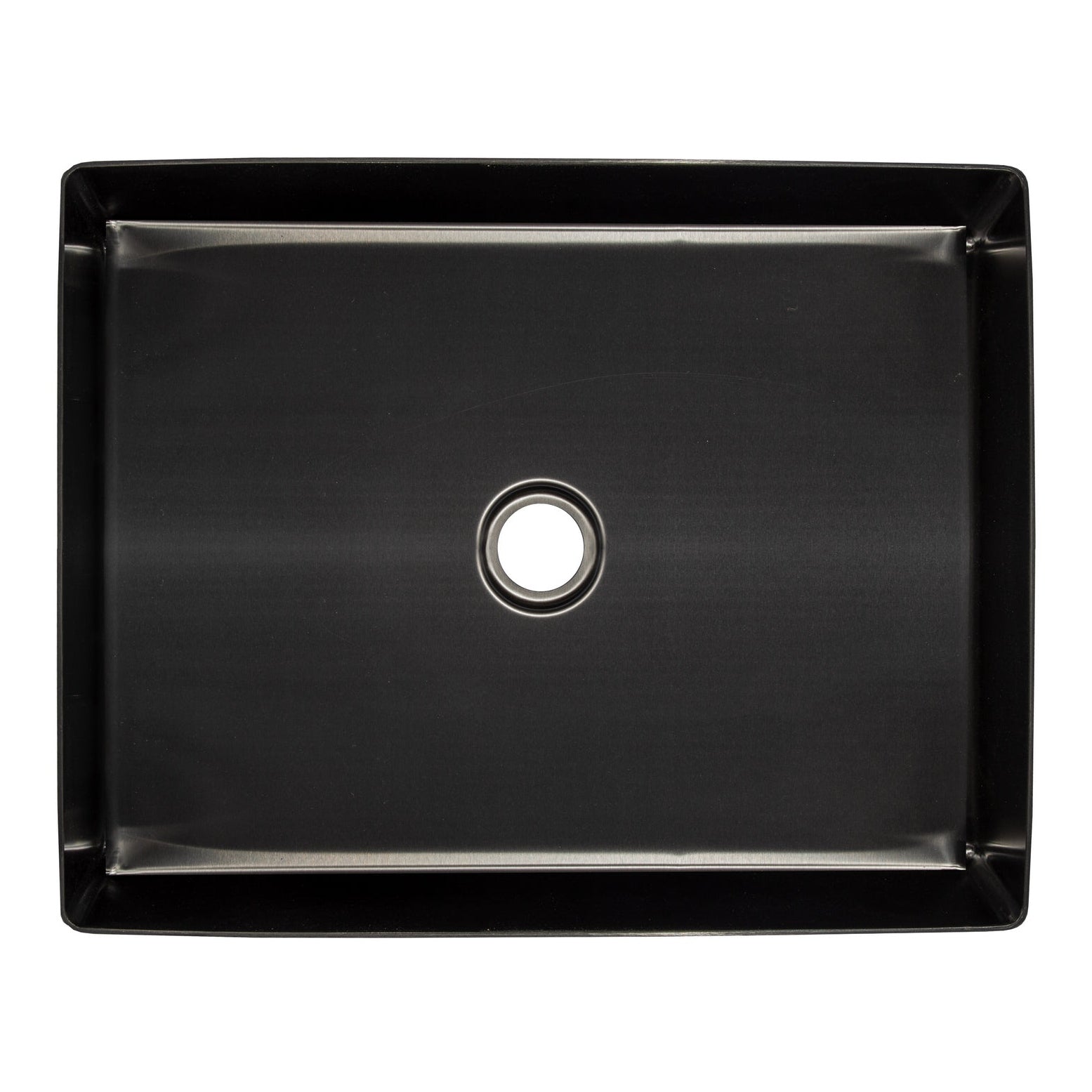 Eden Bath Rectangular 19 x 14 1/2" Stainless Steel Bathroom Vessel Sink with Drain in Black - EB_SS002BK