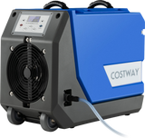 Costway Dehumidifier Commercial 180 Pints 341 CFM Basement/Crawl Space Pump And Drain Hose Blue New - ES10196US-BL