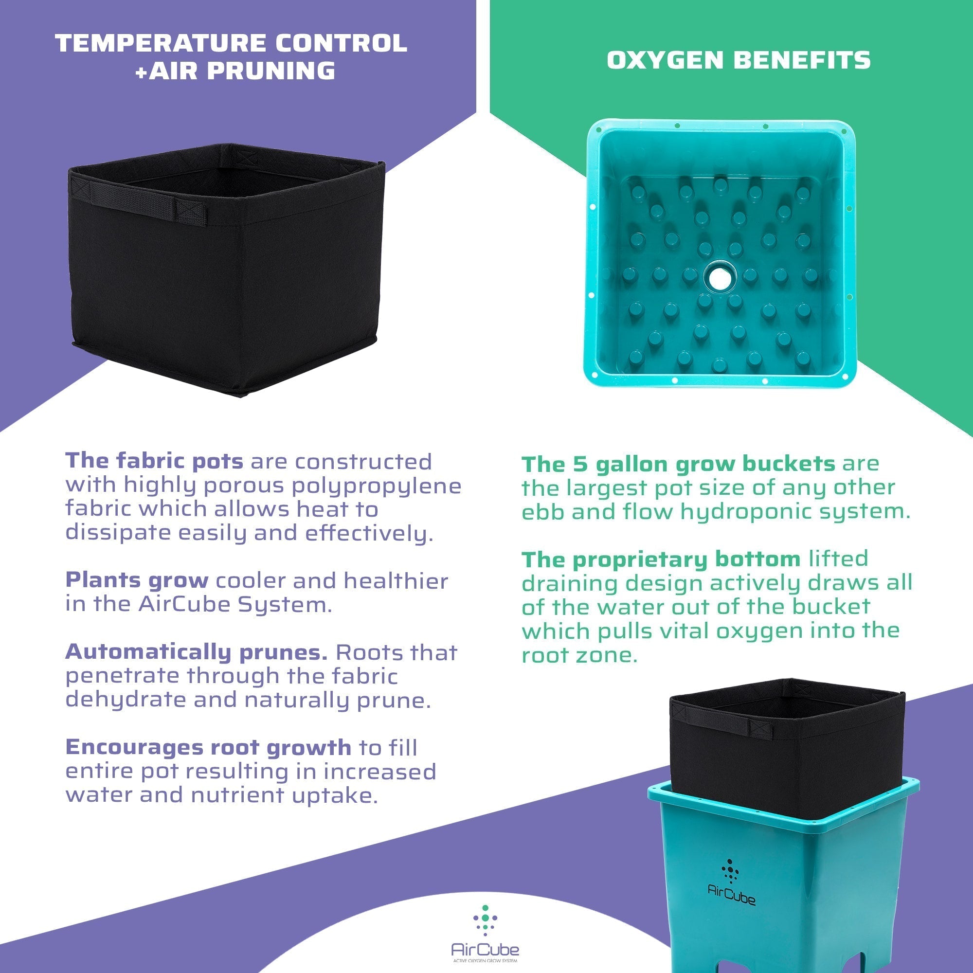 AirCube Active Oxygen Ebb and Flow Grow System - 6 Site - Backyard Provider