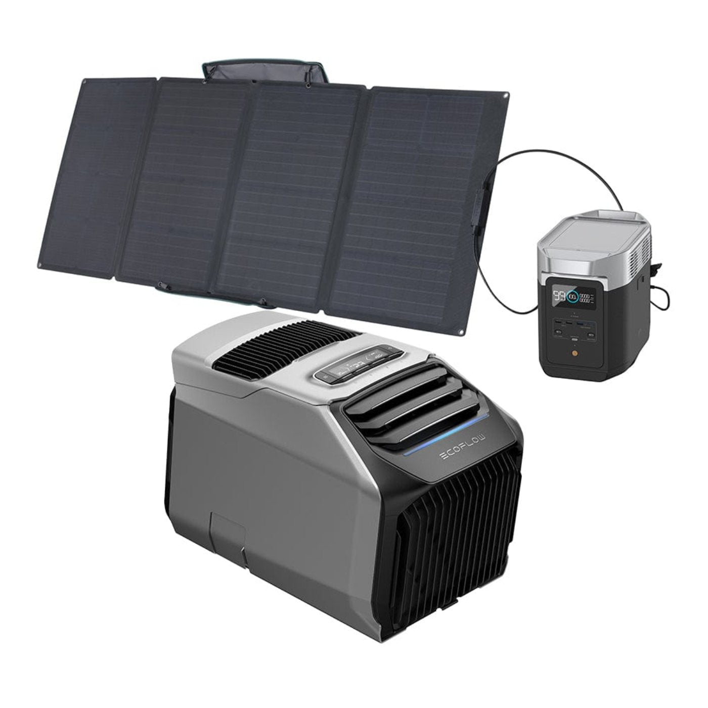 EcoFlow WAVE 2 Portable AC + DELTA 2 + 160W Portable Solar Panel