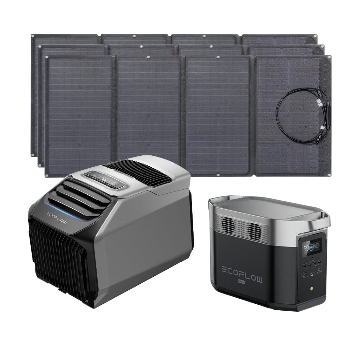 EcoFlow WAVE 2 Portable AC + DELTA Max 1600 + 160W Portable Solar Panel