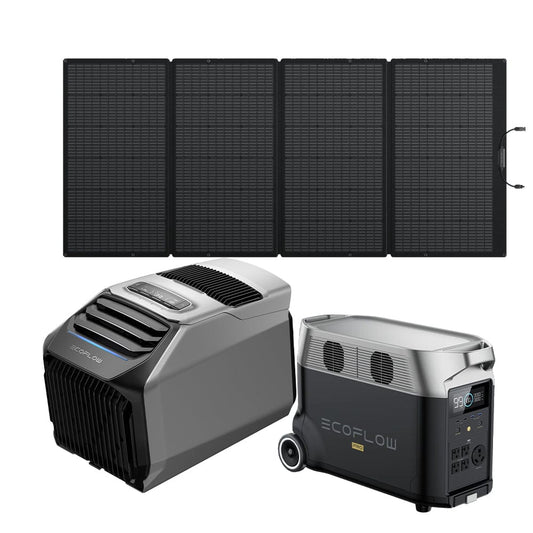 EcoFlow WAVE 2 Portable AC + DELTA Pro + 400W Portable Solar Panel