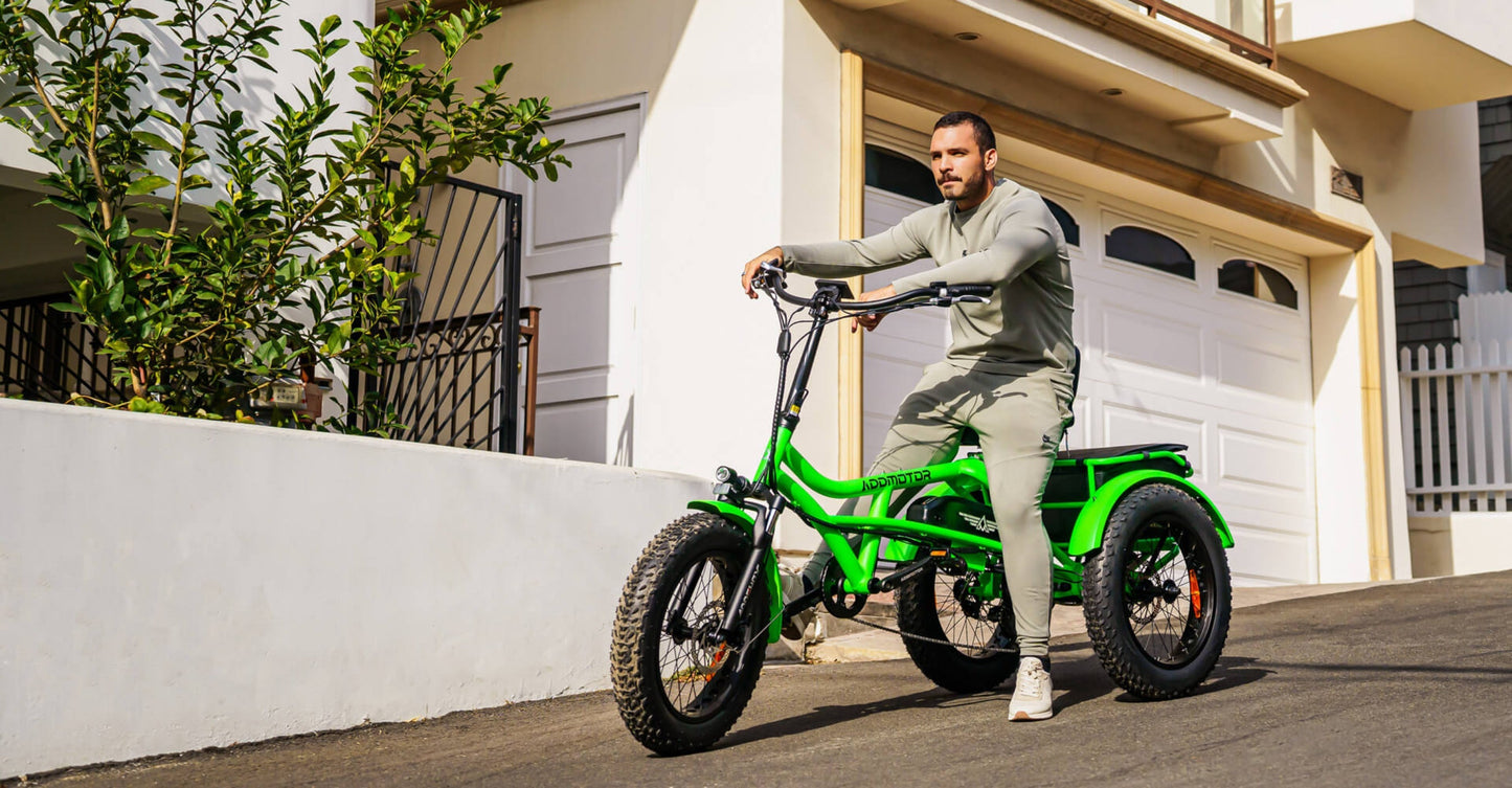Addmotor 750W 48V Arisetan II M-360 Trike Electric Bike - EB-ADD-AT2-GRN