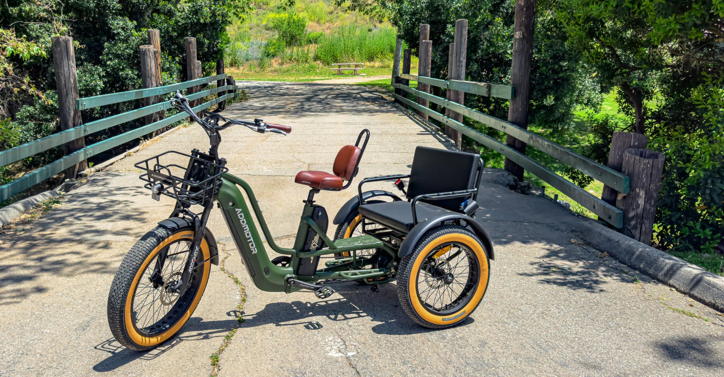 Addmotor 1000W 48V Grandtan Turbo Trike Mid Drive Fat Tire Electric Bike - EB-ADD-GTT-NBL