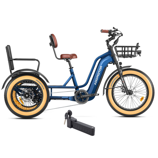 Addmotor 1000W 48V Grandtan Turbo Trike Mid Drive Fat Tire Electric Bike - EB-ADD-GTT-NBL