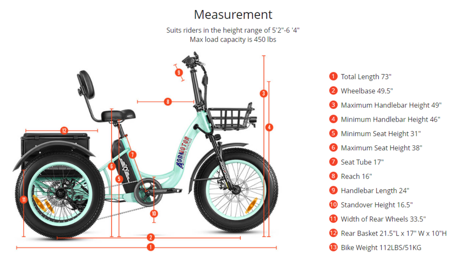 Addmotor 750W 48V Triketan II M-330 Trike Electric Bike - EB-ADD-TT2-YLW