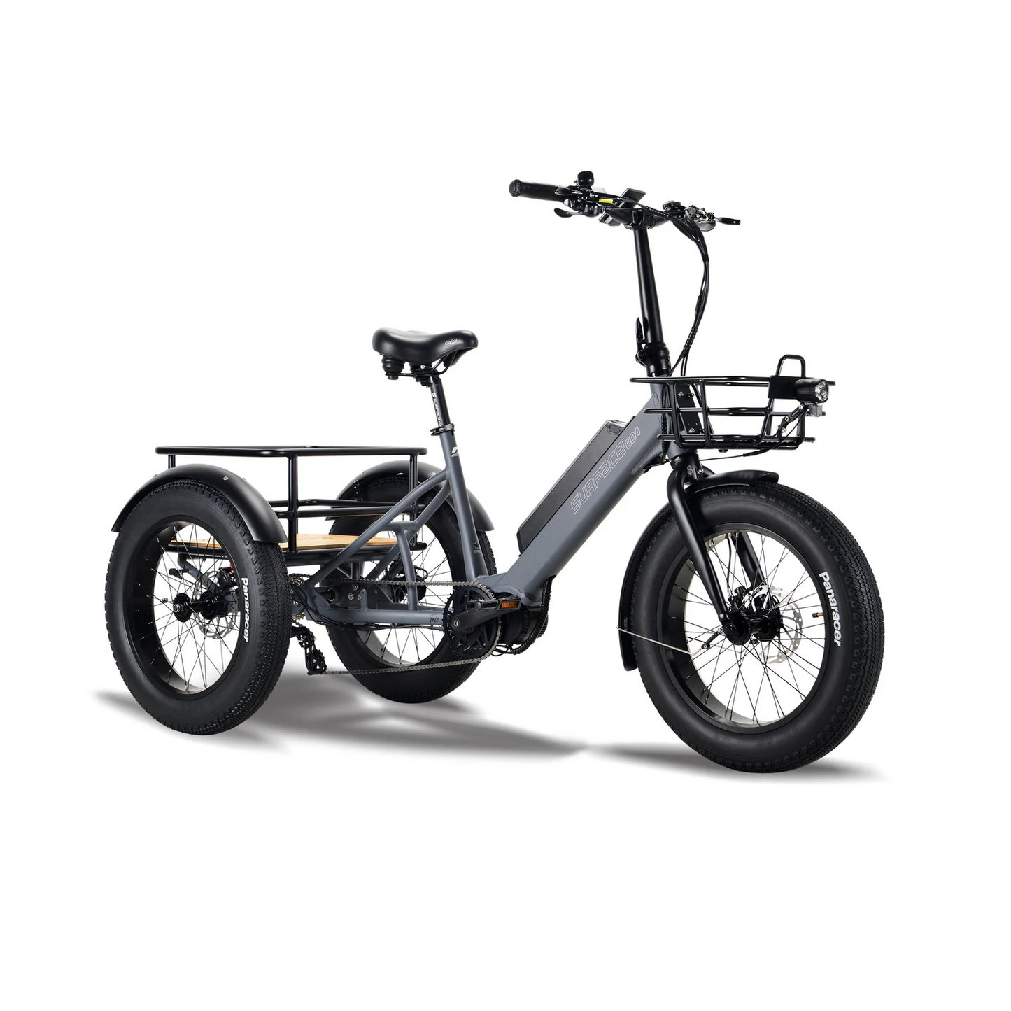 Surface 604 500W 48V Trio Mid Drive Folding Step-Thru Fat Tire Trike Electric Bike - EB-S6-TRIO-GRY