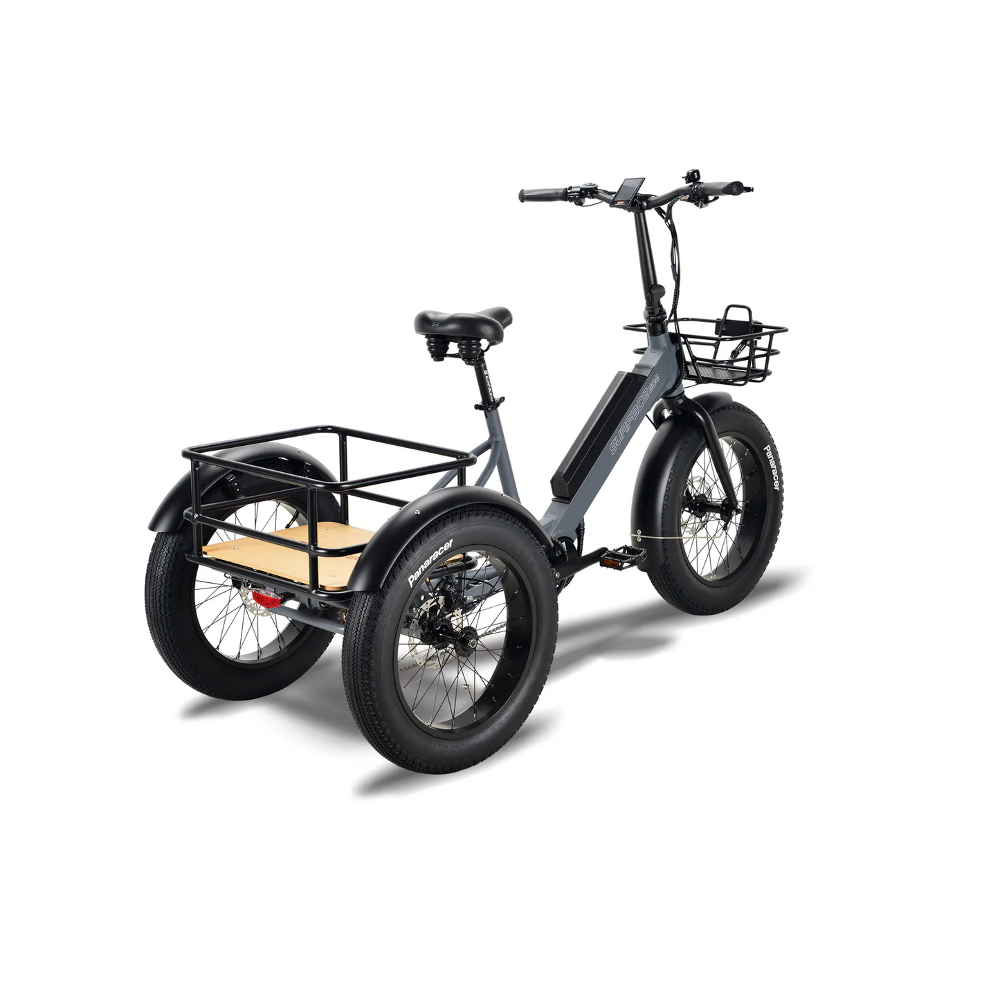 Surface 604 500W 48V Trio Mid Drive Folding Step-Thru Fat Tire Trike Electric Bike - EB-S6-TRIO-GRY