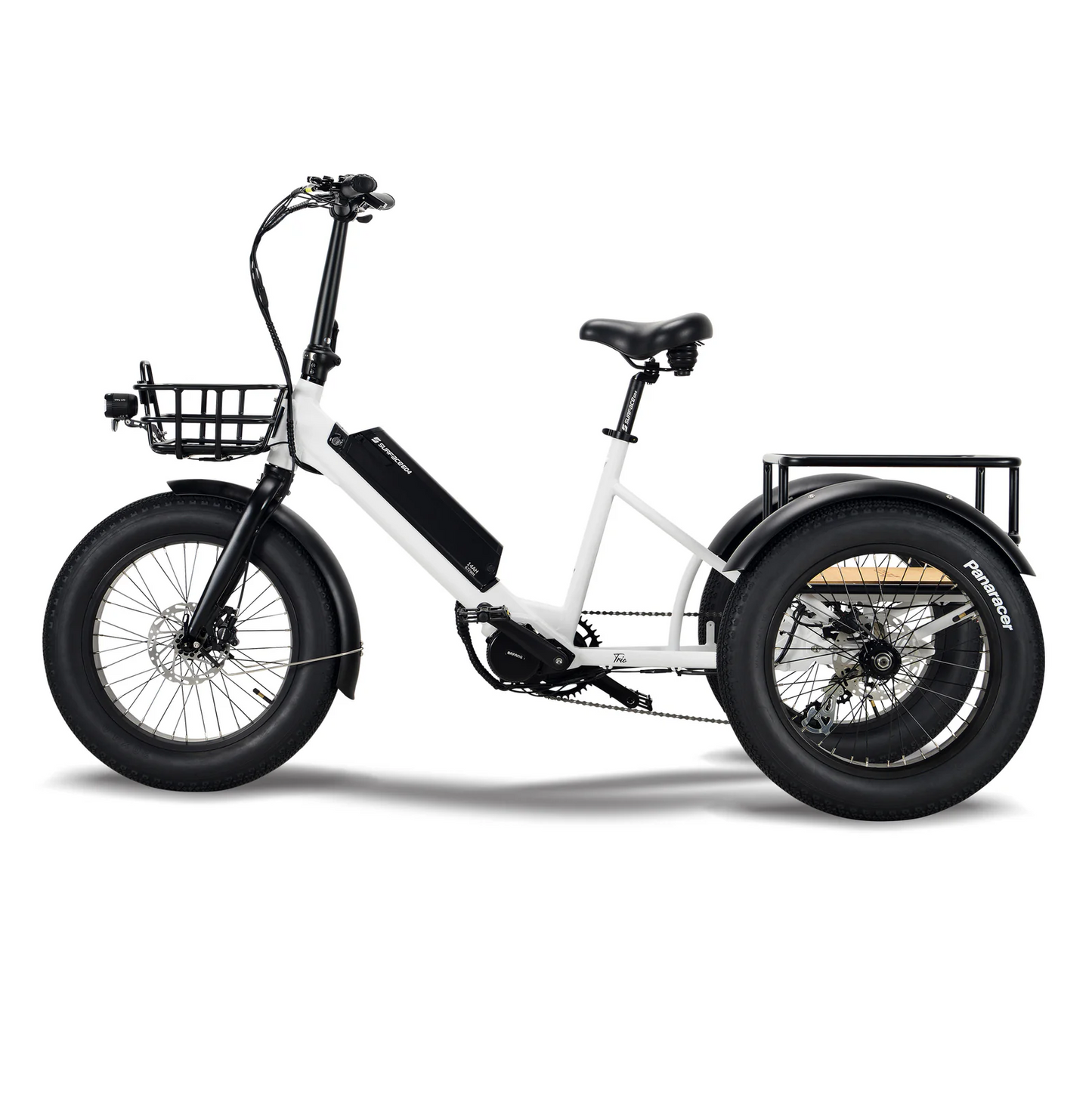 Surface 604 500W 48V Trio Mid Drive Folding Step-Thru Fat Tire Trike Electric Bike - EB-S6-TRIO-GRY